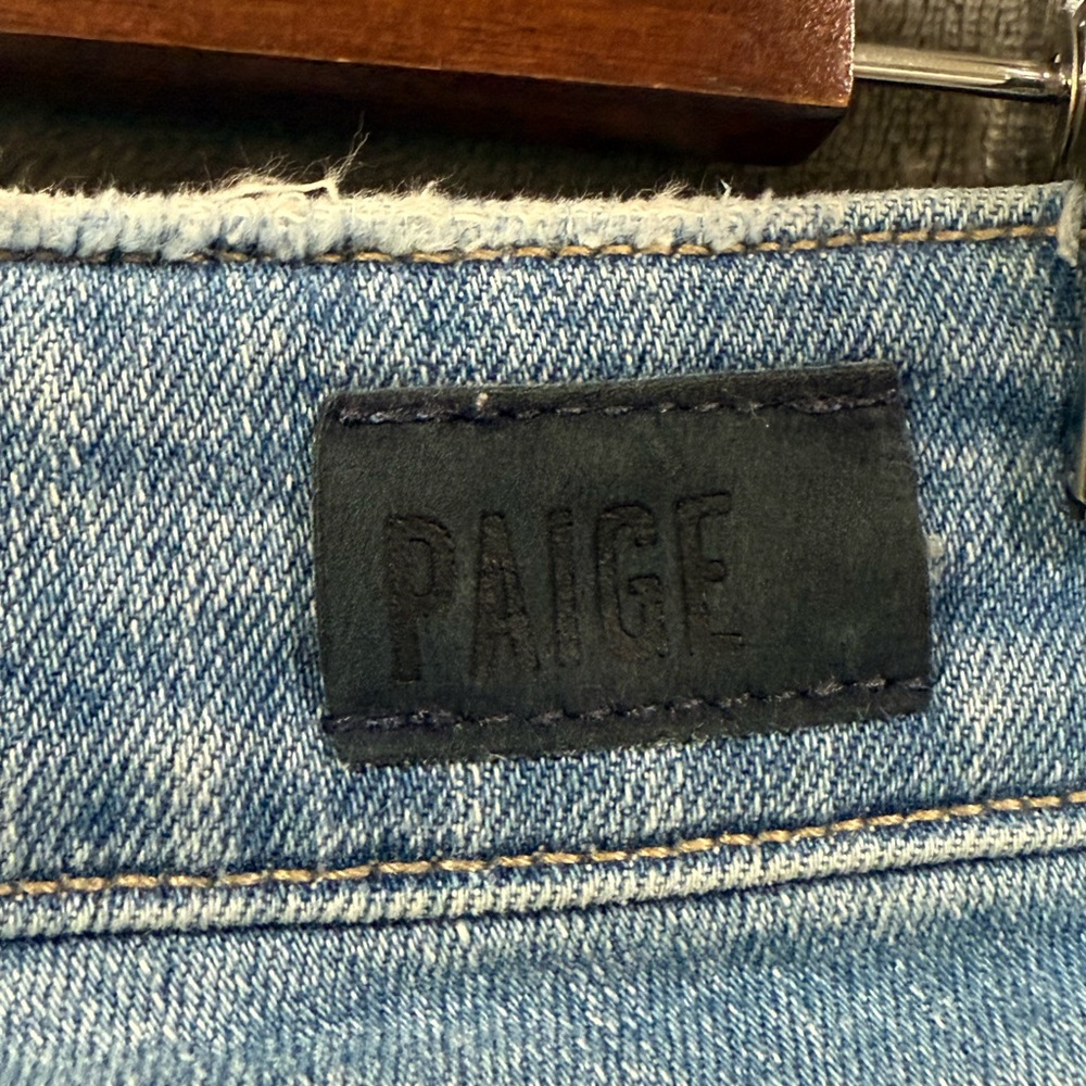Paige Jeans High Rise Lou Lou Women’s Size 27 Boot Cut Stretch Raw Hem - Picture 9 of 11